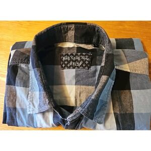 Red Level Nine Men's Blue Plaid Western LARGE Pre-Owned